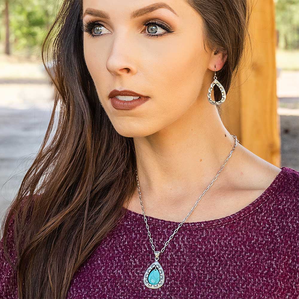 Roadrunner Turquoise Scalloped Jewelry Set