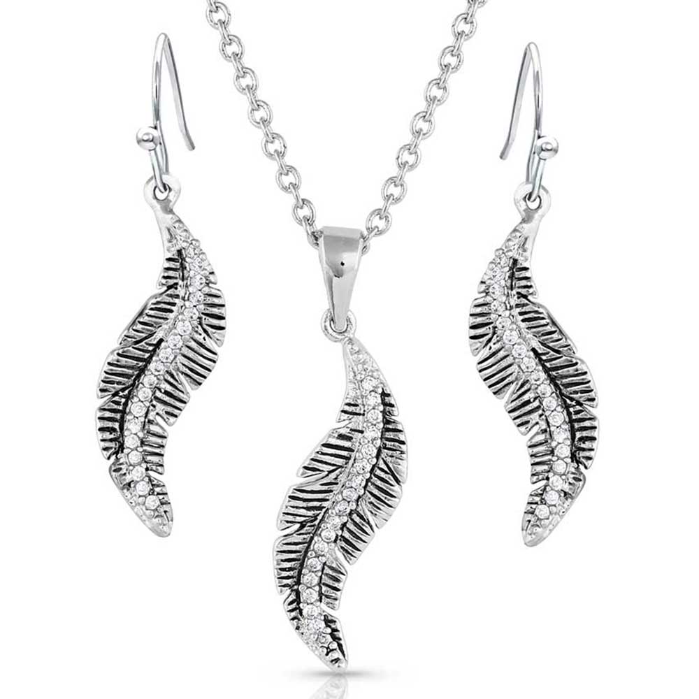 All About The Curve Feather Jewelry Set