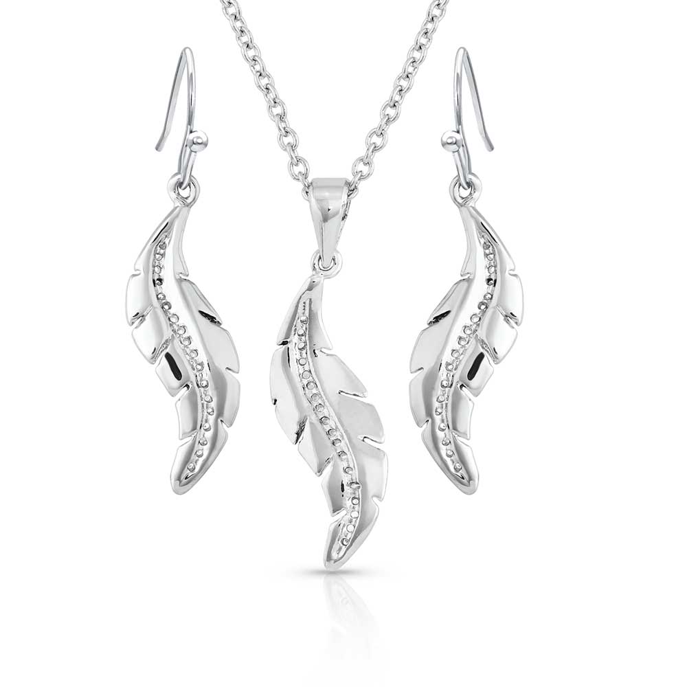 All About The Curve Feather Jewelry Set