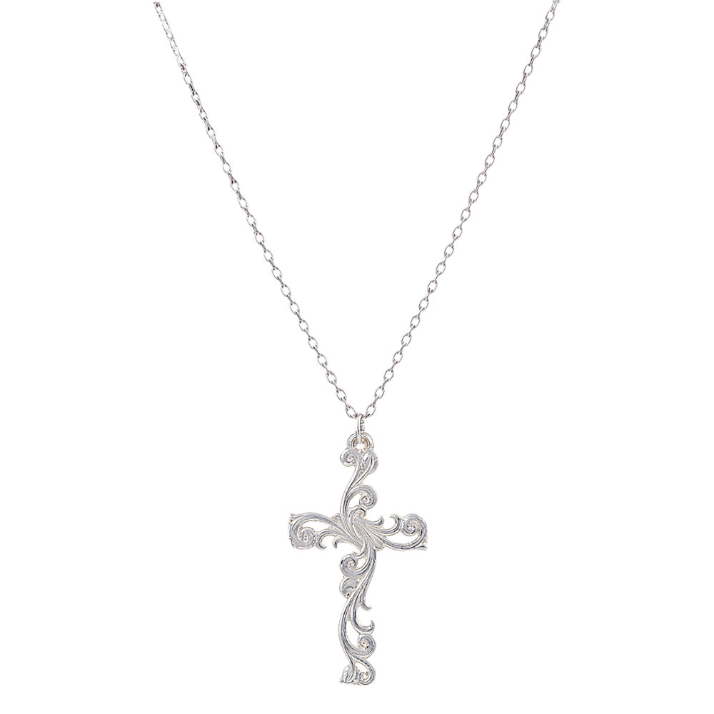 Filigree Silver Cross Necklace