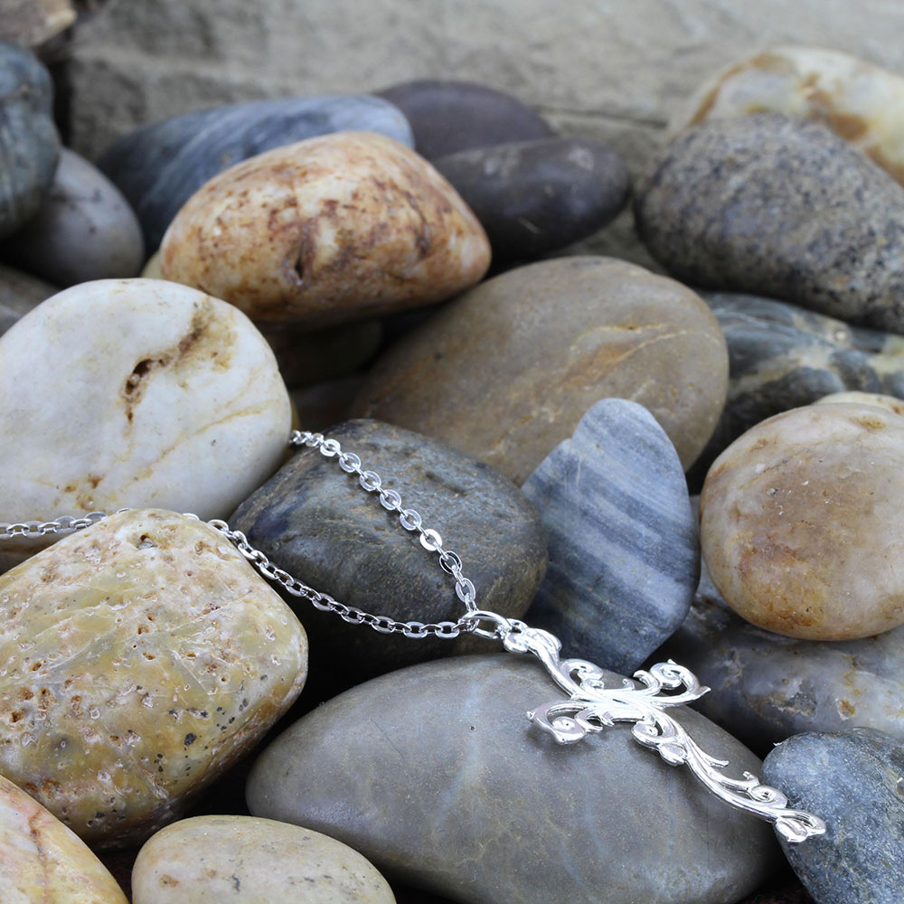 Filigree Silver Cross Necklace