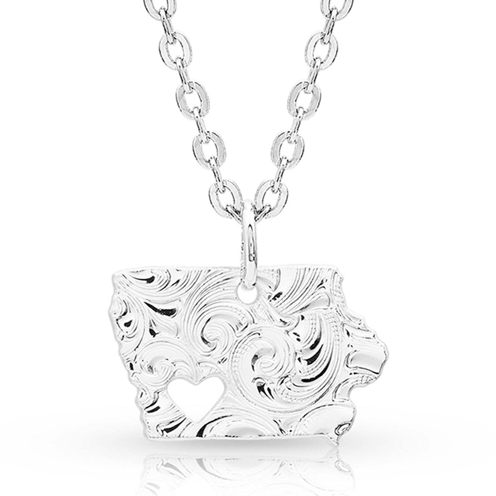 I Heart Iowa State Charm Necklace
