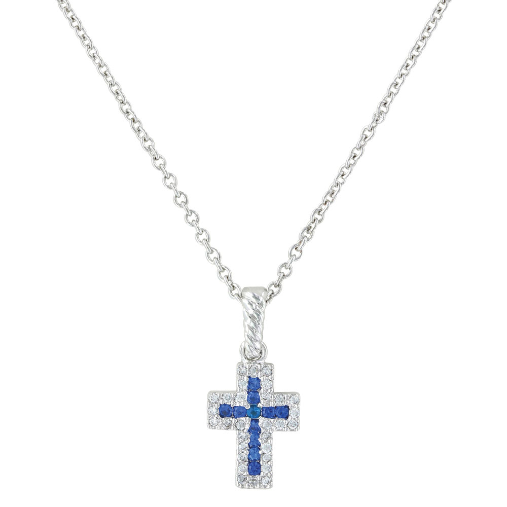Inner Blue Cross Necklace