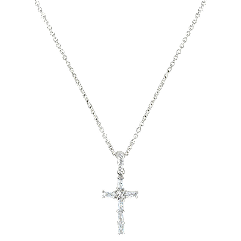 Acadian Cross Baguette Necklace Montana Silversmiths - cross roblox