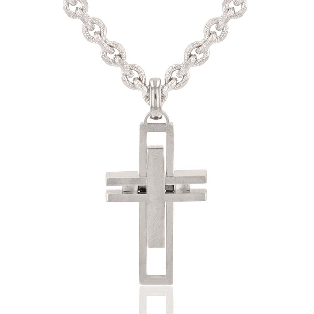 Modern Art Cross Necklace
