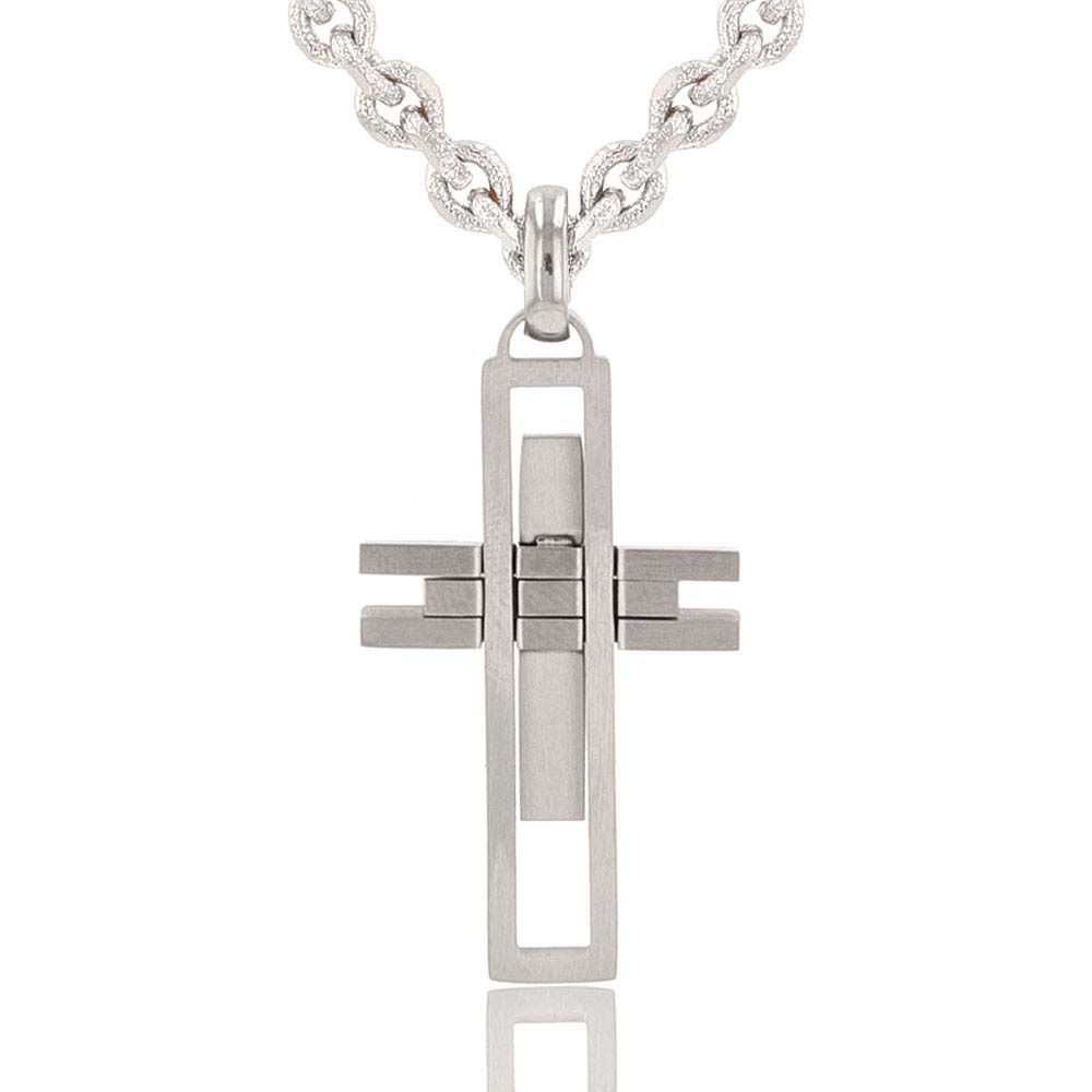 Modern Art Cross Necklace