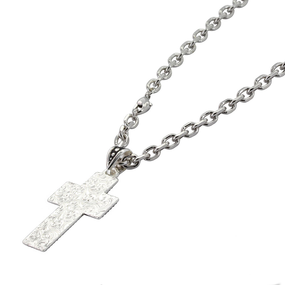 Feathered Cross Necklace