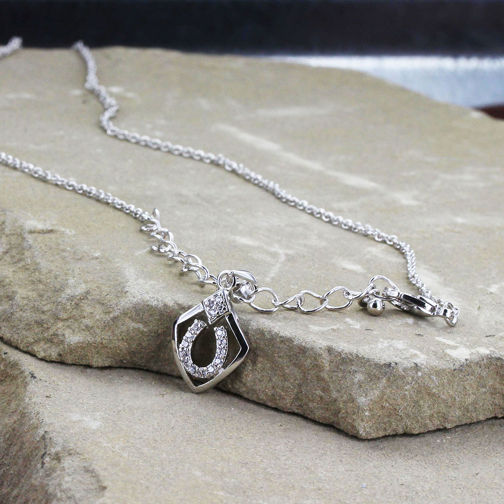 Shielded in Horseshoes Necklace