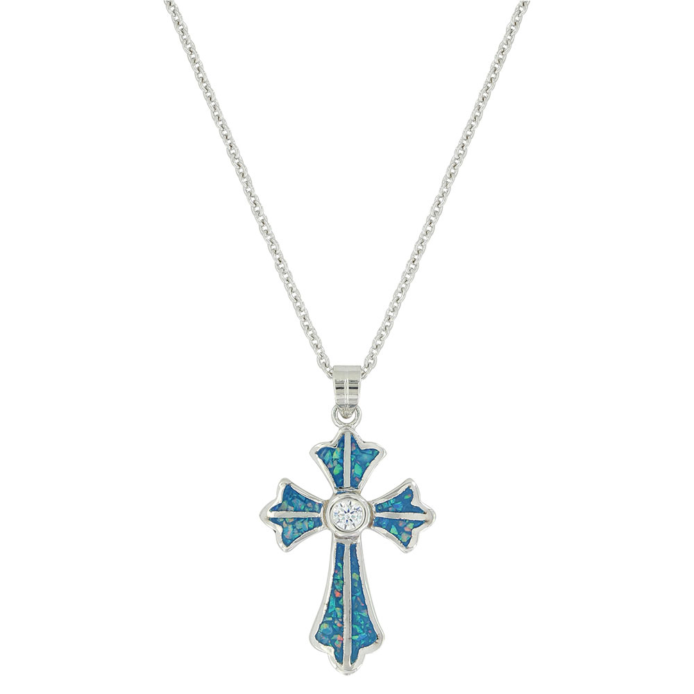 Opal Fancy Cross Necklace
