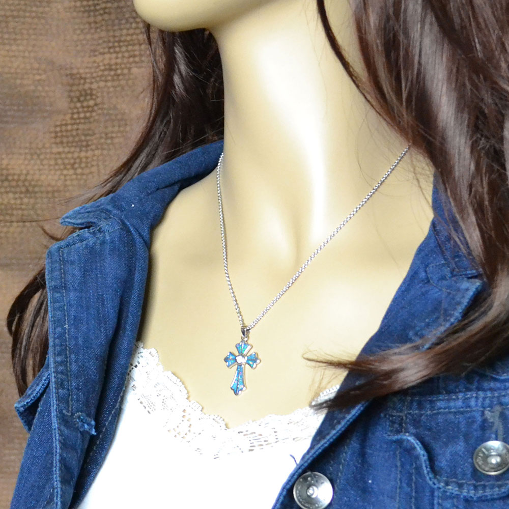 Opal Fancy Cross Necklace