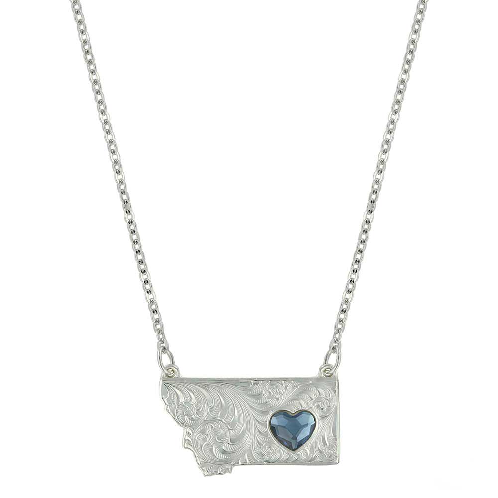 Montana Big Sky Love Heart Necklace