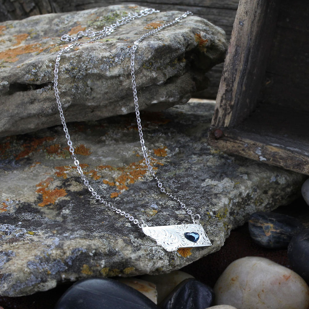 Montana Blue Heart Stone Necklace