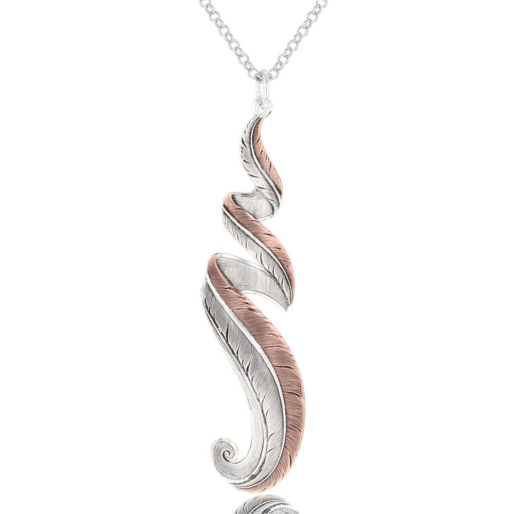Sunkissed Rose Gold Free Spirit Feather Necklace