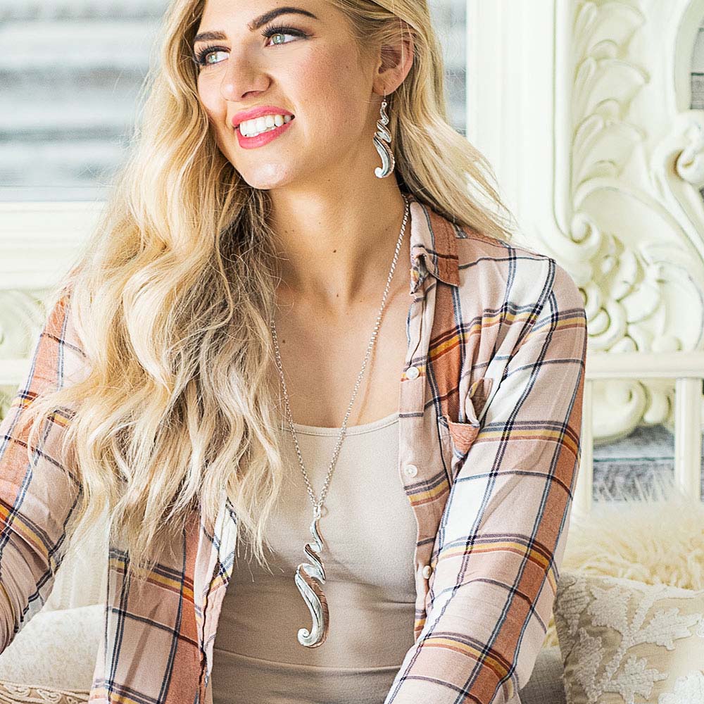 Sunkissed Rose Gold Free Spirit Feather Necklace