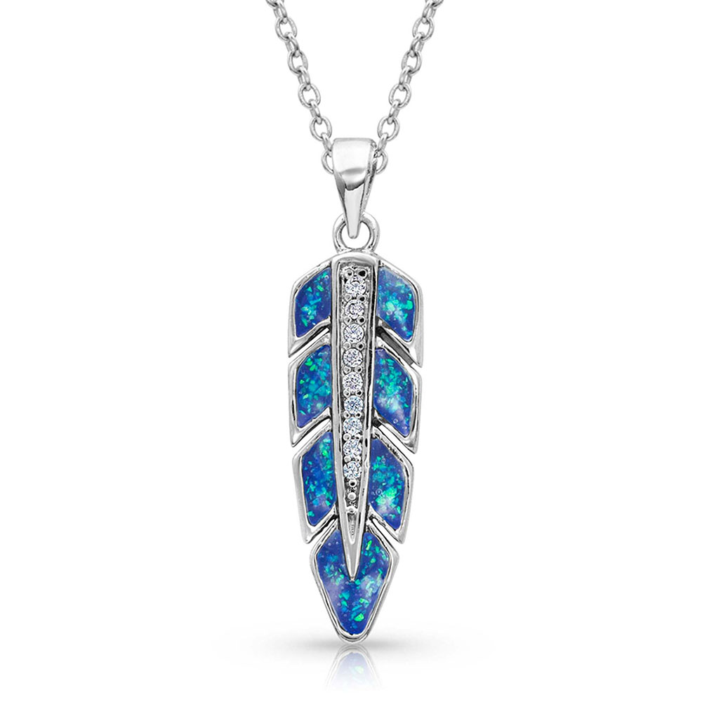 Hawk Feather Opal Necklace