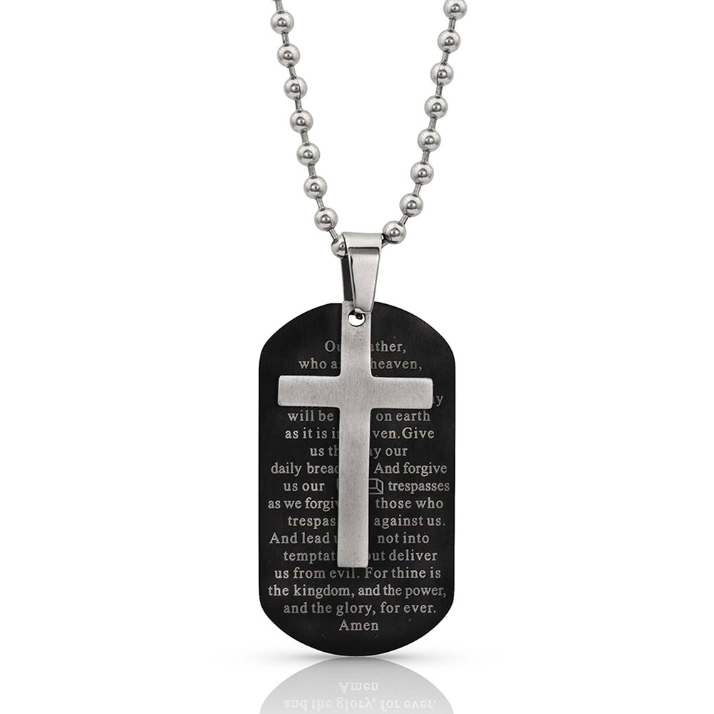 Our father prayer deals pendant