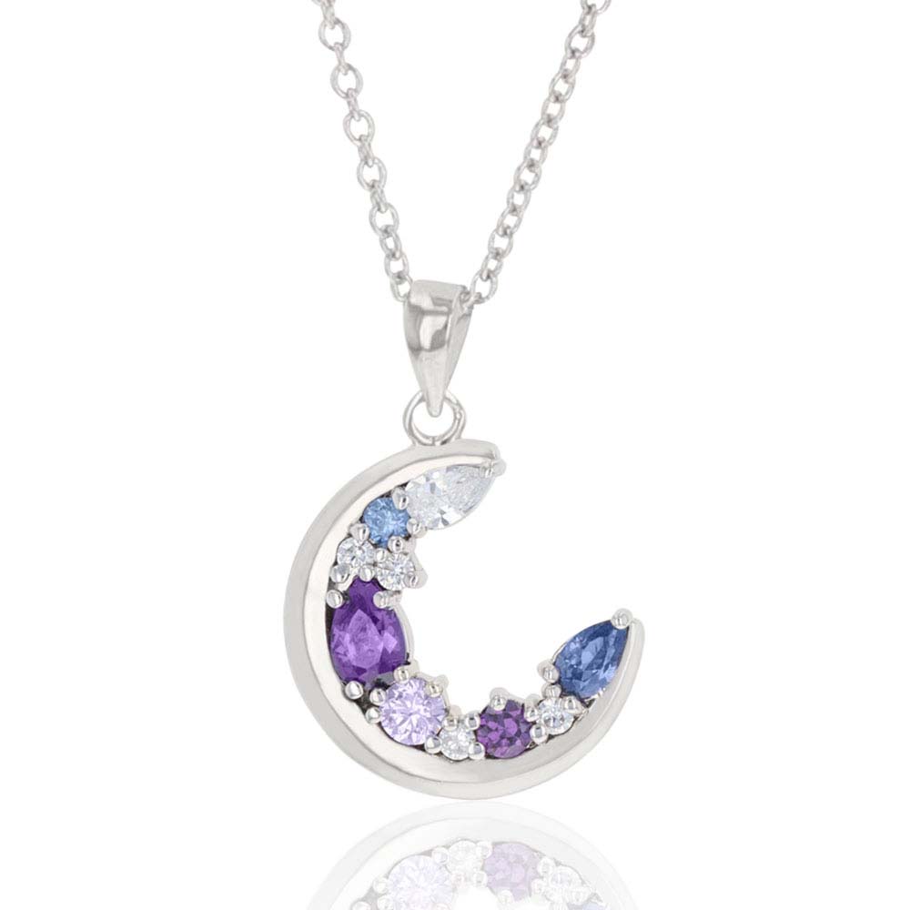 Purple Haze Cluster Moon Necklace