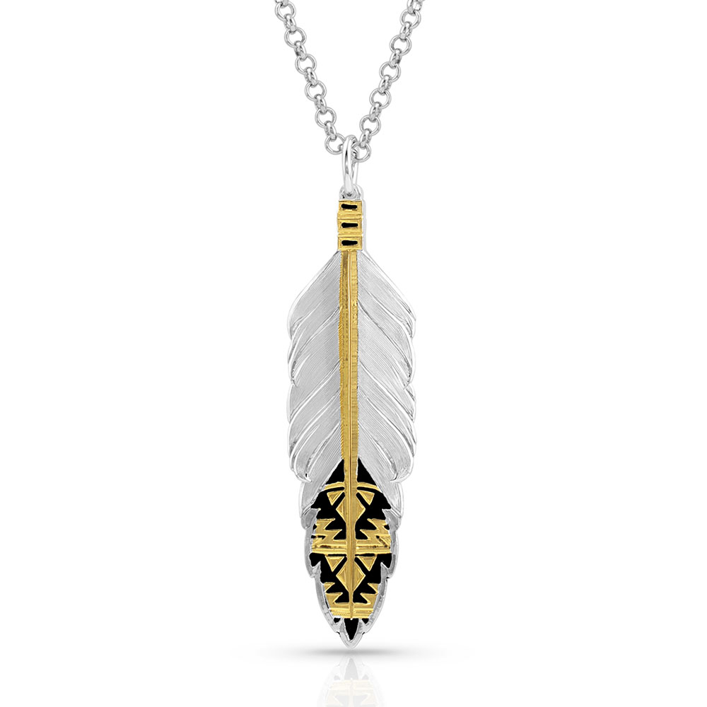 Two-Tone Sedona Ranch Feather Necklace