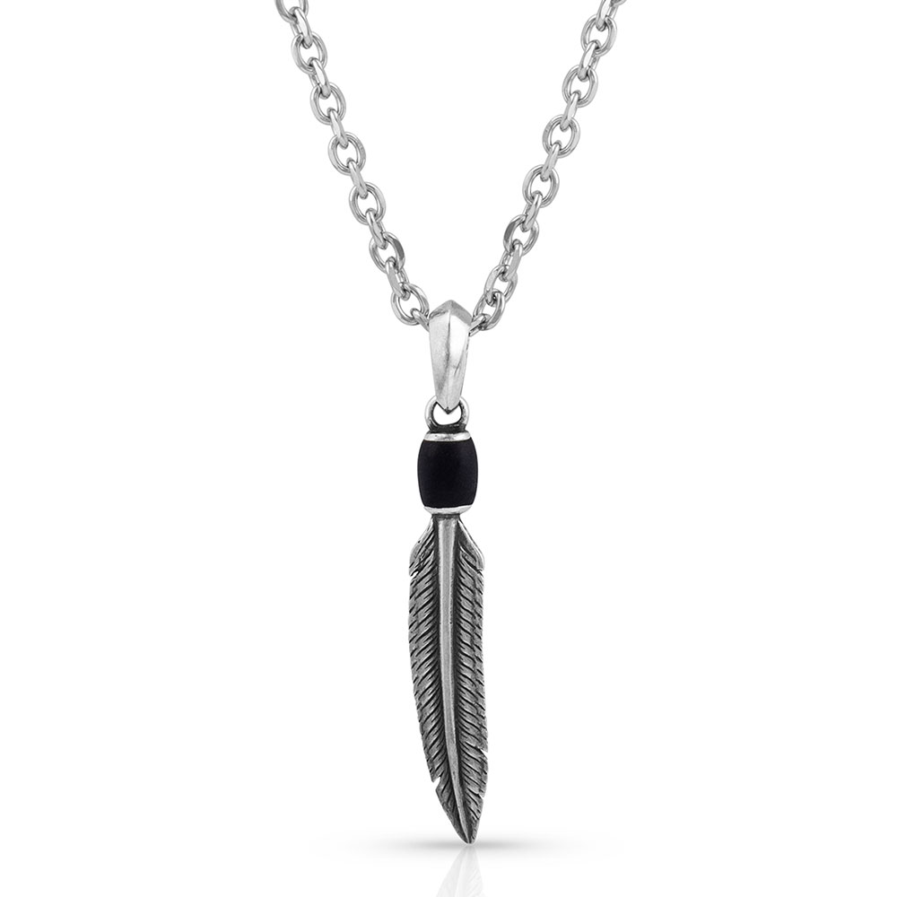 Straight To The Point Feather Necklace
