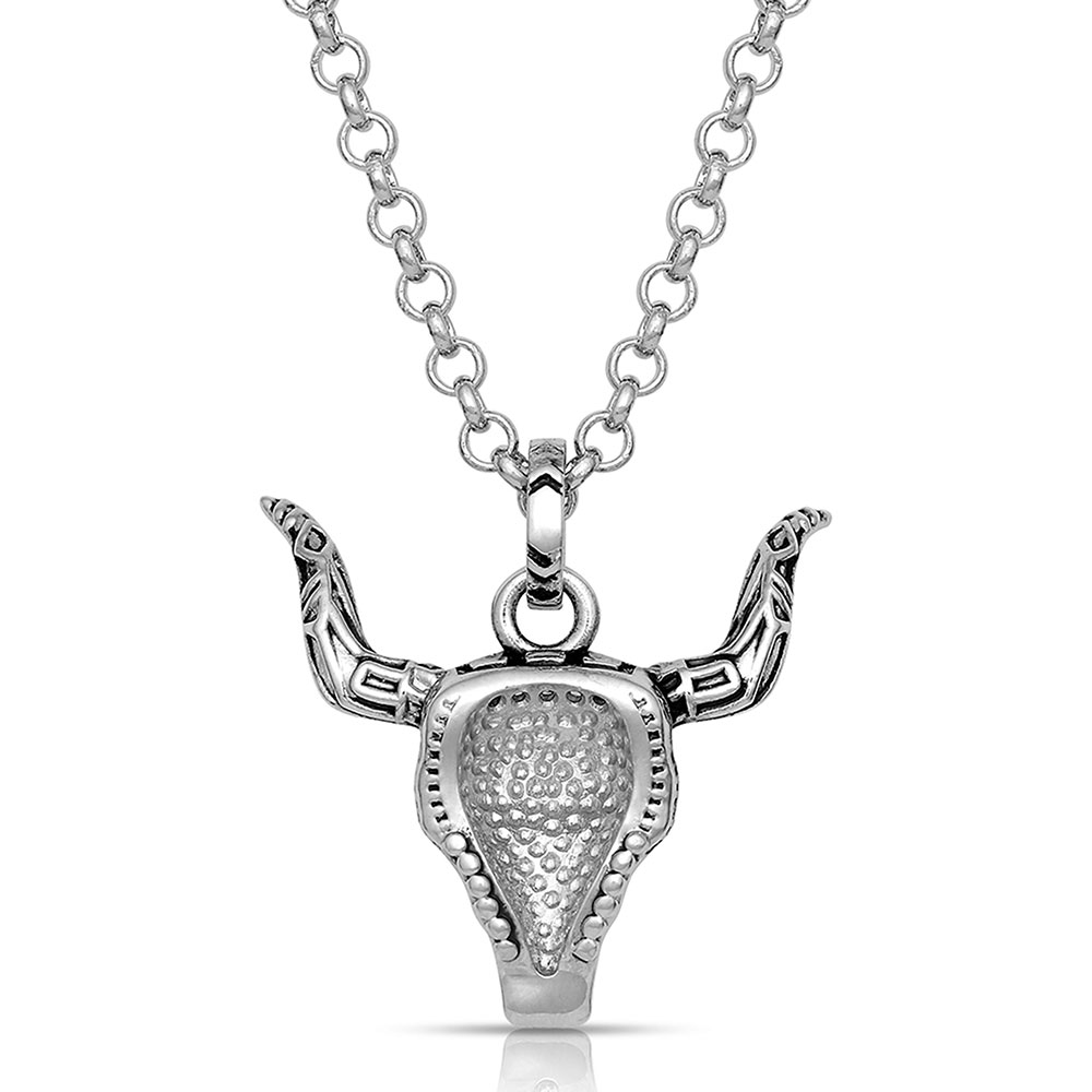 Sky Touched Steer Head Necklace