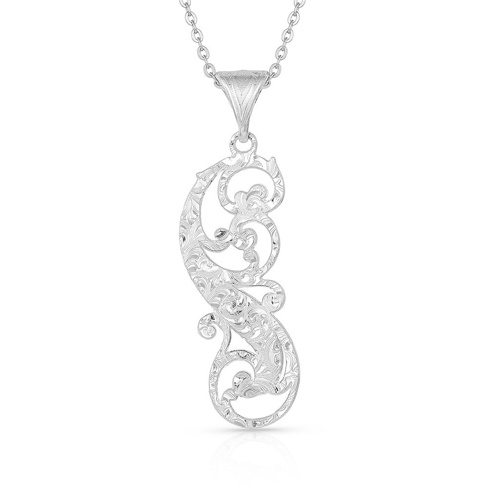 Sunfire Filigree Feather Necklace