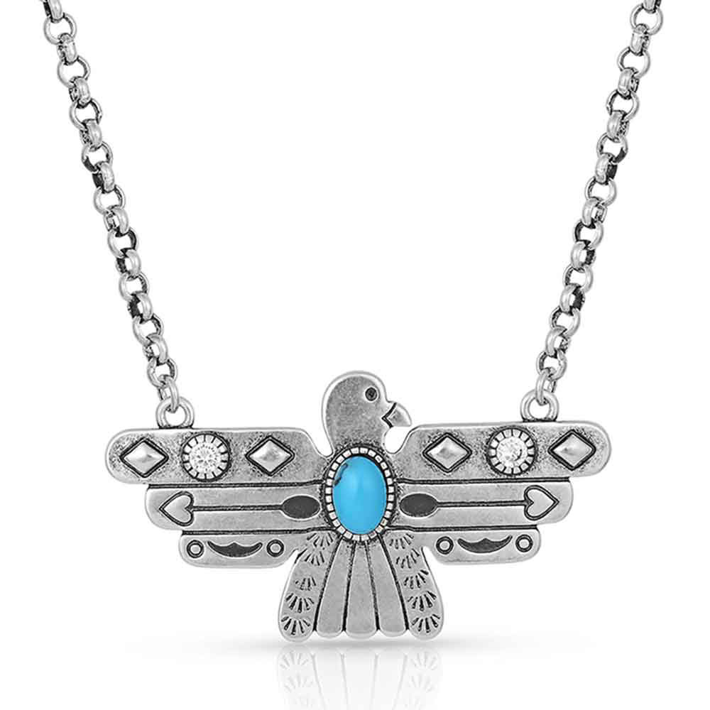 Rising Above Thunderbird Turquoise Necklace