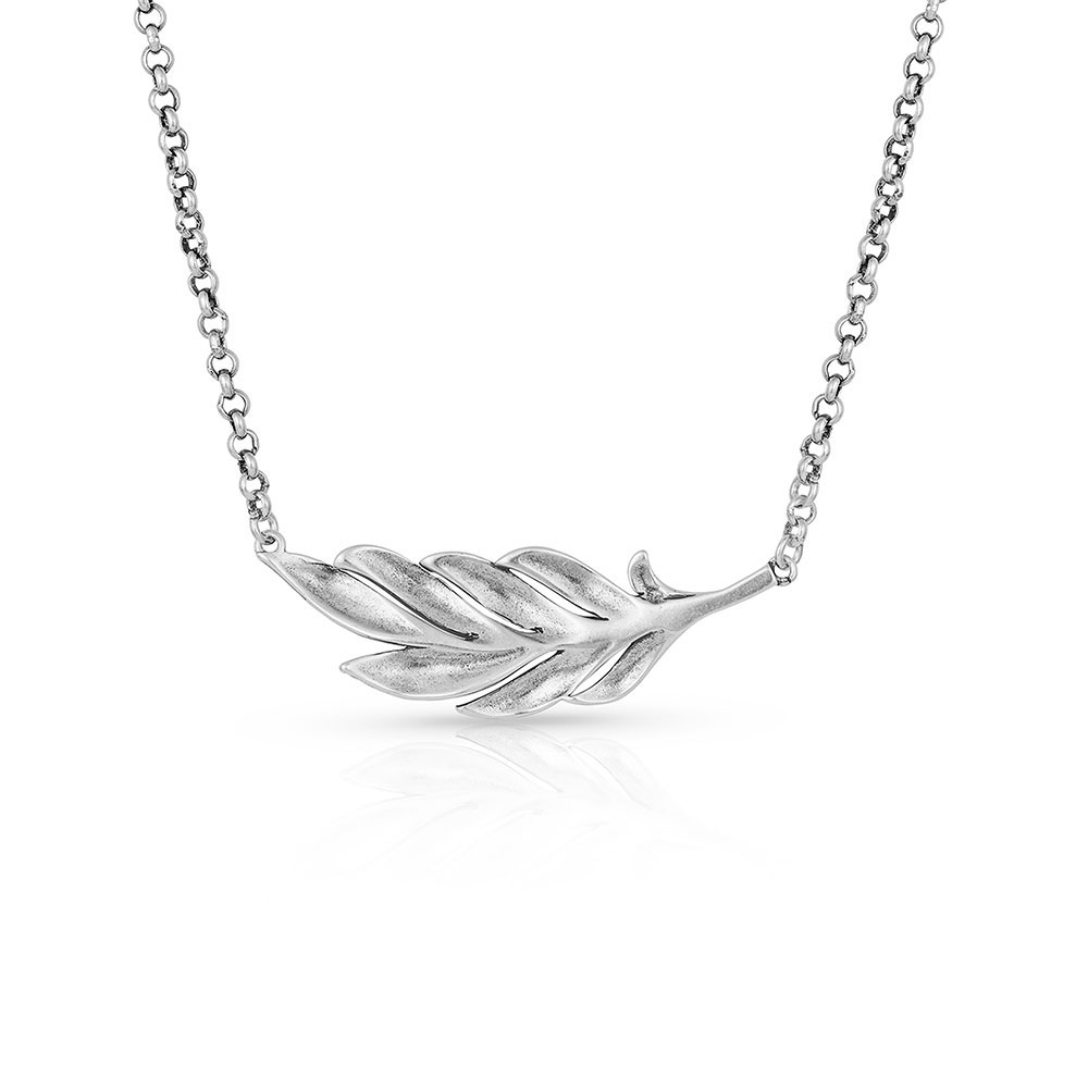 Frayed Singleton Feather Necklace