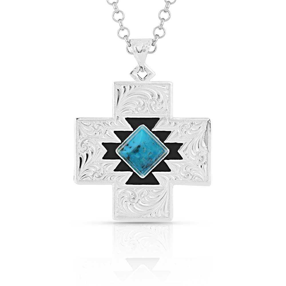 Within the Storm Geometric Turquoise Necklace