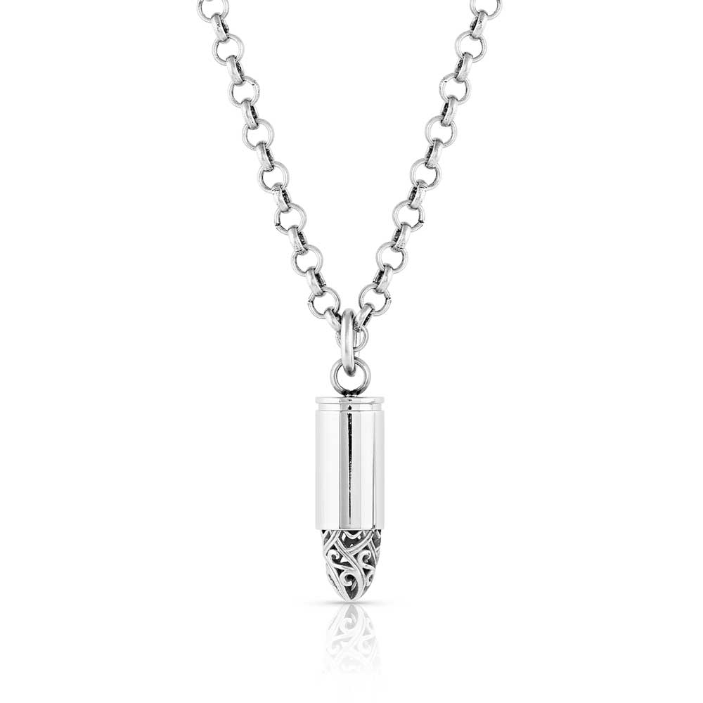 One Filigree Shot Bullet Necklace