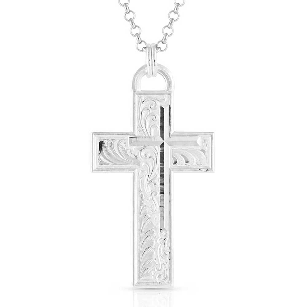 Silver Artistry Faith Cross Necklace 