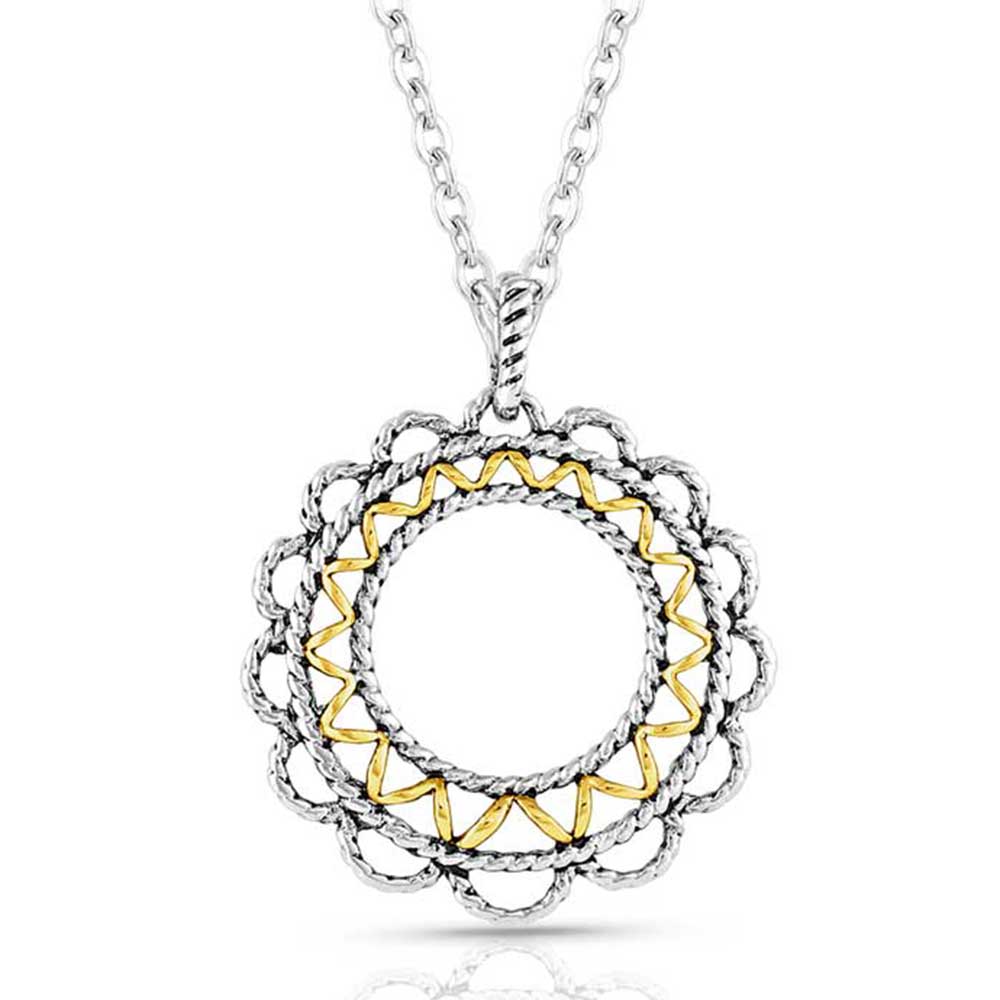 Western Lace Circle Necklace
