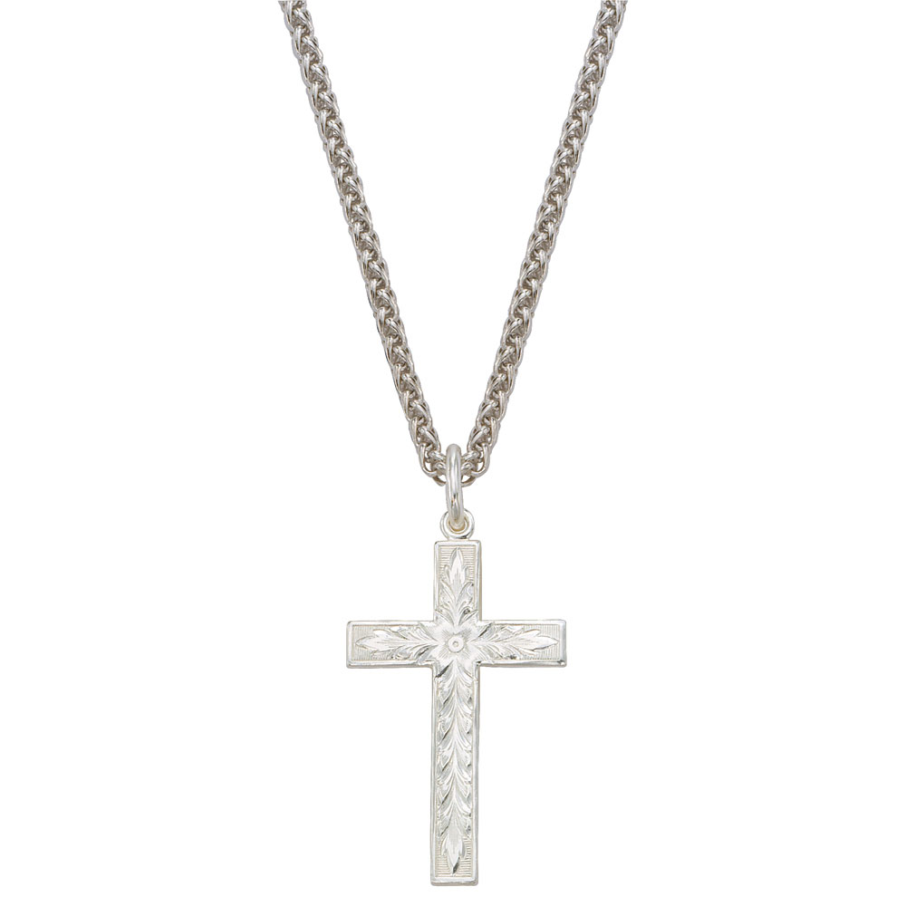 Classic Wheat Cross Necklace