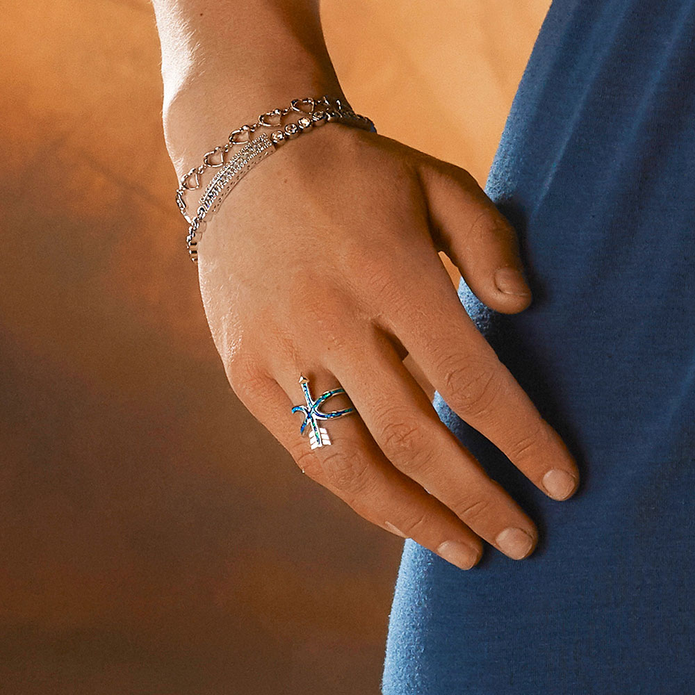 Set Your Intentions Opal Arrow Ring
