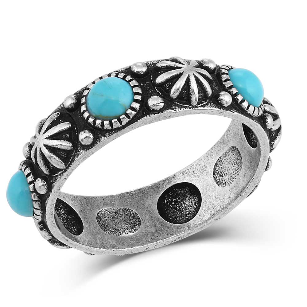 Starlight Starbrite Stone Turquoise Silver Ring
