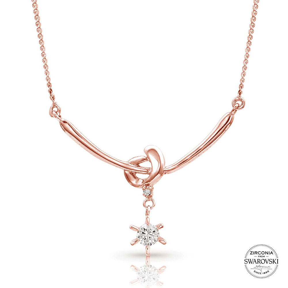 Sterling Lane Rose Love Knot Necklace
