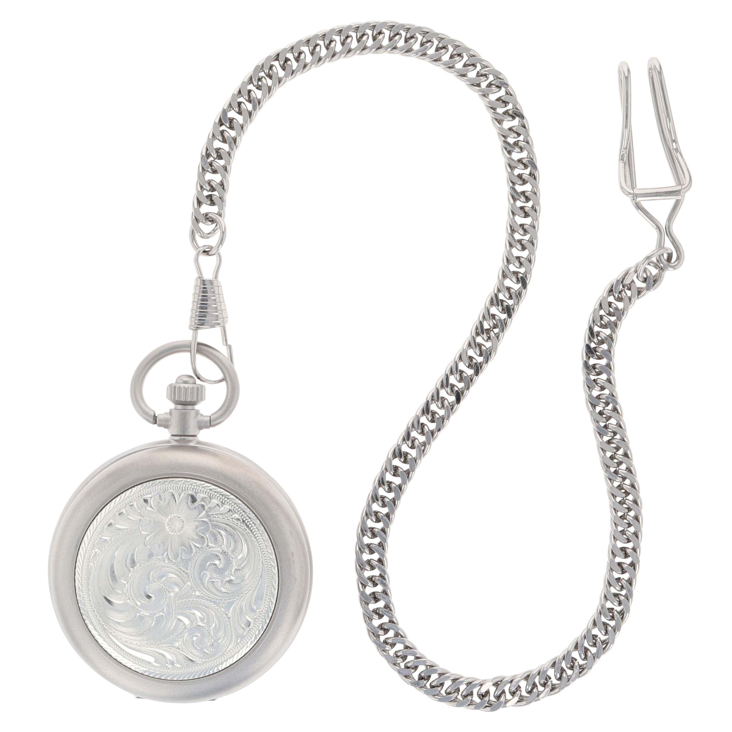 small silver pocket watch