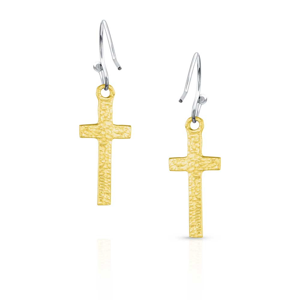 Faith's Journey Warrior Collections Cross Earrings