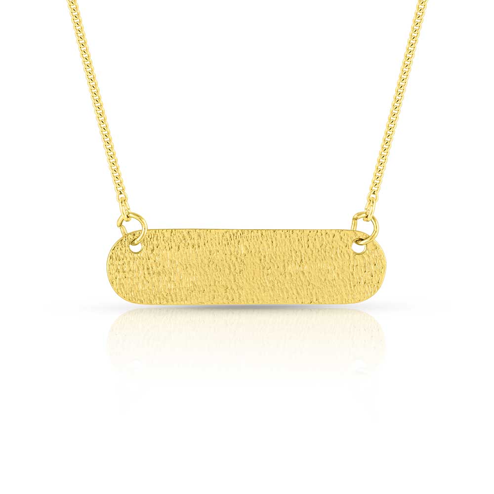 Faith in All Warrior Collections Gold Bar Necklace