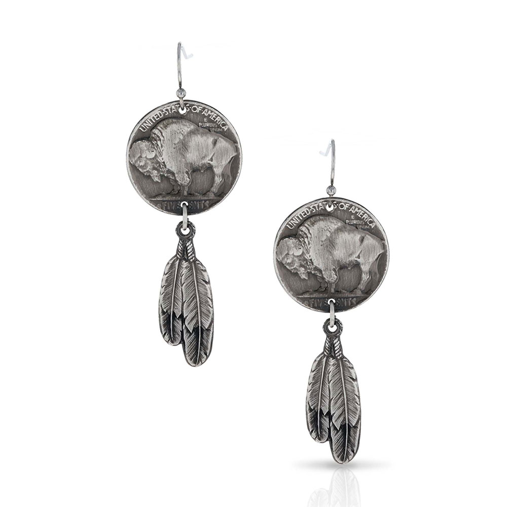 Roam Free Buffalo Nickel Earrings 